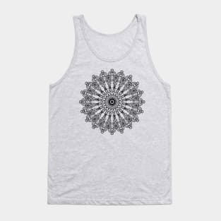 Vintage Contour Ornaments Mandala black Tank Top